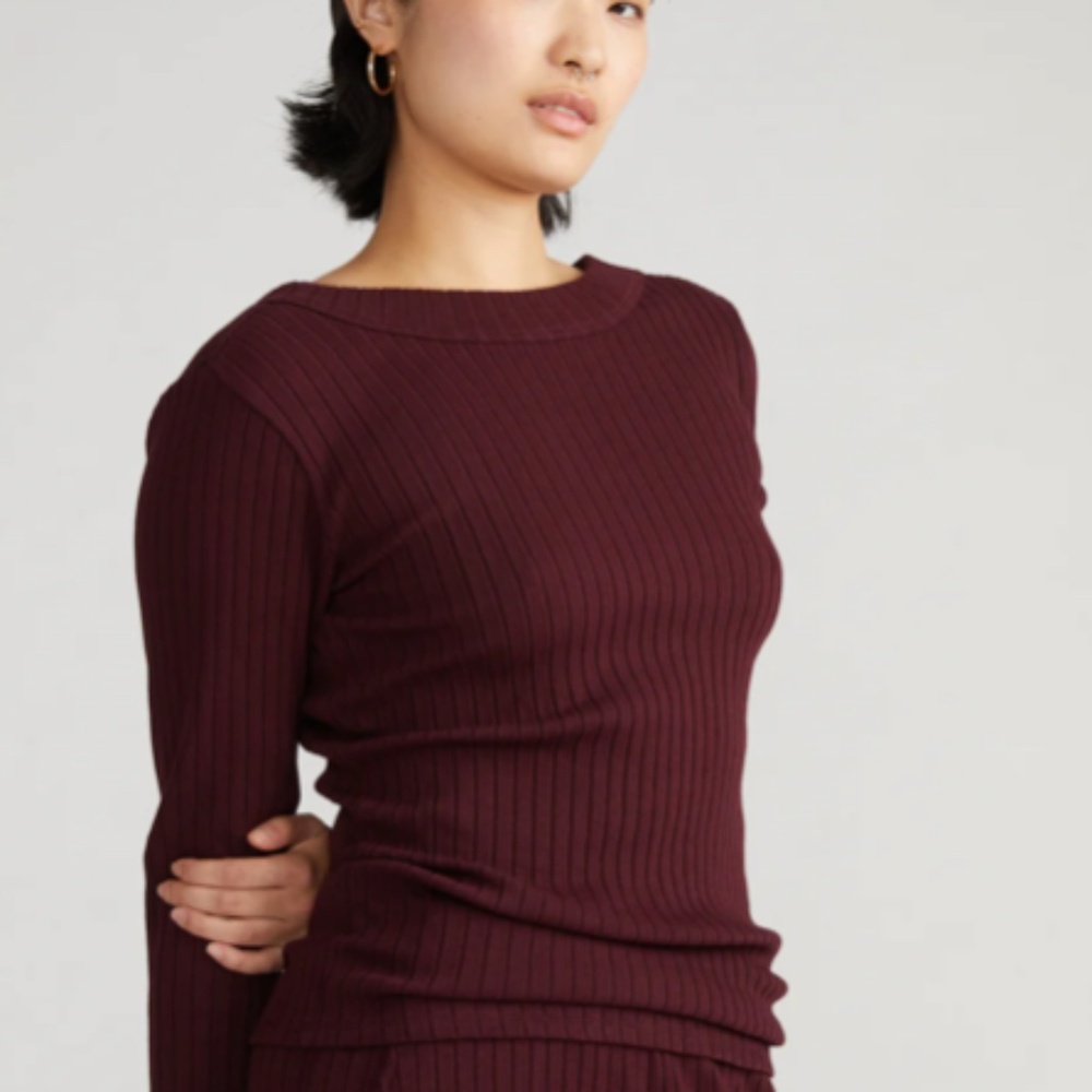 Universal Standard Scoop Back Ribbed Sweater Top